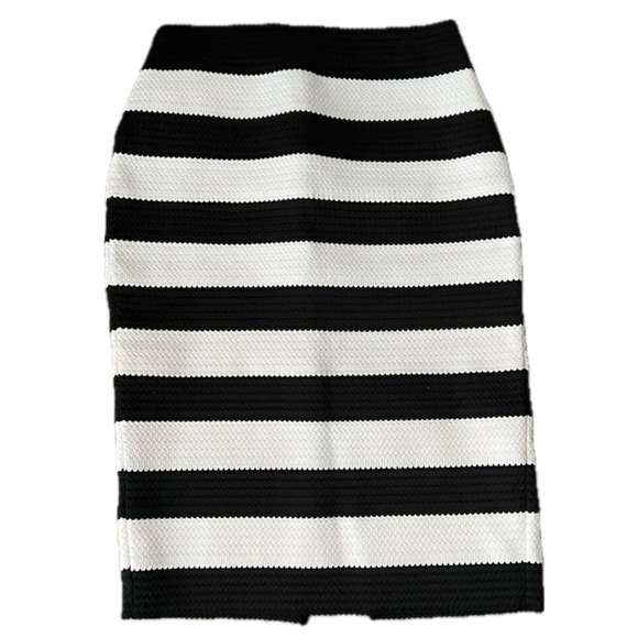 Express Dresses & Skirts - Express Black and White Banded Bodycon Skirt